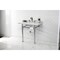 Kingston Brass 36 Carrara Marble Console Sink with Stainless Steel Legs, Marble WhitePolished Chrome LMS36MSQ1 - alternate 5